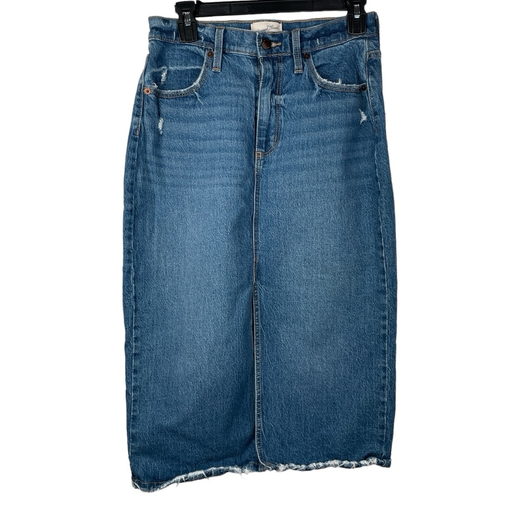 Universal Thread Blue Denim Midi Skirt